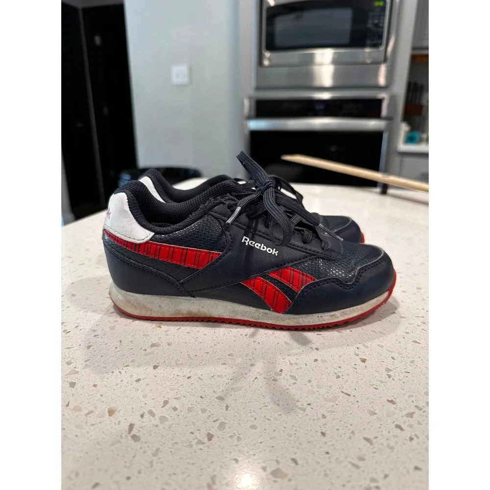 Reebok Royal Classic Jogger 2.0 Kids Navy Red Sneakers Size 13 US Low Top Shoes